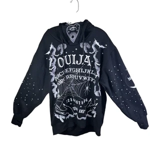 Felpa con cappuccio Dolls Kill donna grande tavola Ouija AOP pile oversize strega - Foto 1 di 4