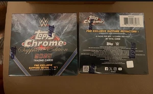 2025 Topps Chrome Sapphire Edition WWE Hobby Box Factory Sealed 1 AUTO - Picture 1 of 1