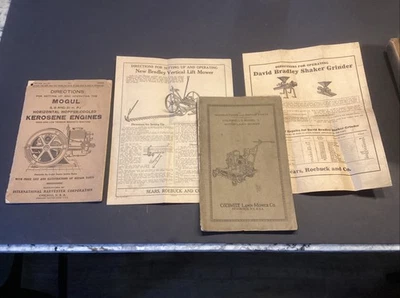 Lote de folletos de 1920 International Harvester Mogul Coldwell Bradley cortacésped agitador Foto 1 de 4