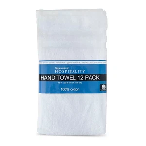 Grandeur 100% Cotton Hospitality Hand Towels, 12 Pack - Picture 1 of 2