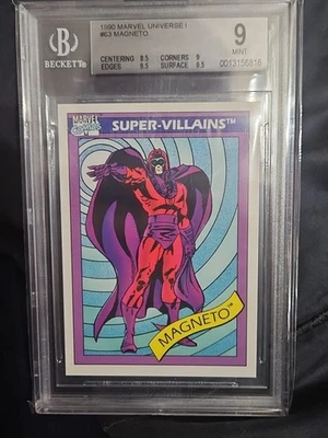 1990 Magneto Marvel Universe RC #63 BGS 9 Villains Super Heroes Rookie X-Men X2  - Image 1 of 2