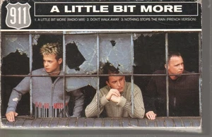 911 A Little Bit More cassette UK Virgin 1999 card outer slip case VSC1719 - Picture 1 of 2