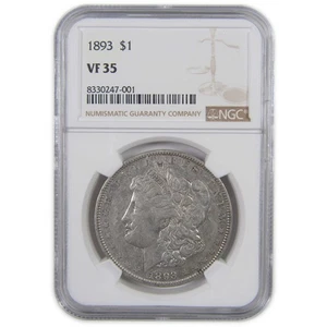 1893 Morgan Dollar VF 35 NGC Silver $1 Coin SKU:I18270 - Picture 1 of 4