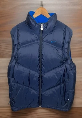 Nike Duck Down Puffer Vest Men’s Large Navy Blue Down Outerwear Winter Outdoors - Image 1 of 4