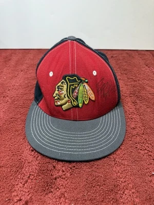 Blackhawks Zephyr Fitted Hat With Autograph #52 - Image 1 of 4
