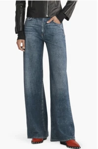 New Rag & Bone Miramar Sofie High Waist Cotton Terry Sweatpant Jeans. Size 30 - Picture 1 of 9