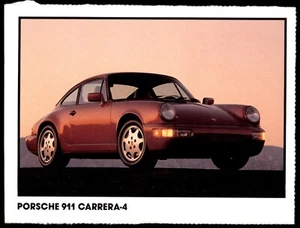 Porsche 911 Carrera-4 4 x 5.5 Inch RGA Car Collectors Card c1989 - Bild 1 von 2