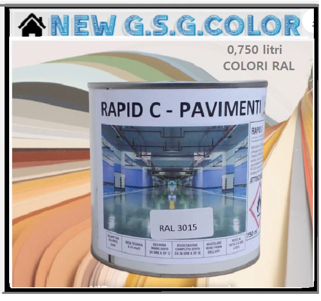 Smalto vernice per pavimenti al clorocaucciù litri 0,750 colori ral - Immagine 1 di 1