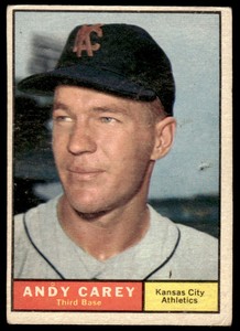 1961 TOPPS ANDY CAREY KANSAS CITY ATHLETICS #518