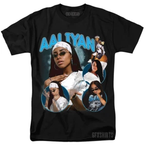 Aaliyah Princess of R&B vtg Graphic Tee design T-Shirt - Picture 1 of 2
