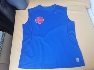 (№ 2011 ) NIKE pro combat MEN  size XL  t-shirt tank top NORWAY brand flag team  - Picture 1 of 8