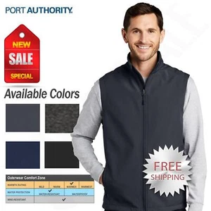Port Authority Mens Core Soft Shell Water Resistant Vest J325 - Picture 1 of 8