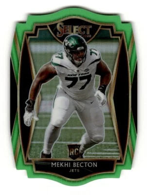 2020 Panini Select Die-Cut Prizm Neon Green Mekhi Becton Rookie #190 New York - Image 1 of 2