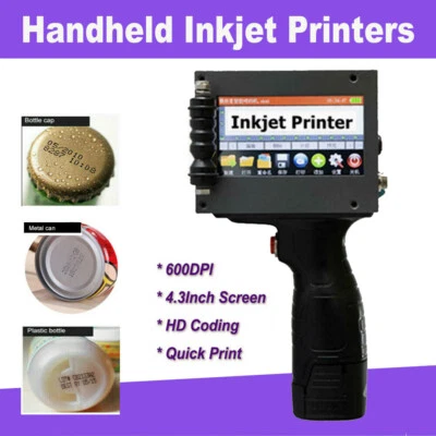 600DPI Handheld Intelligent Inkjet Printer Date Barcode Label Coding Machine - Image 1 of 4