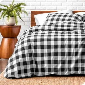 Bare Home Flannel Duvet Set Prints - 100% Flannel Cotton - Double Brushed - Picture 1 of 42