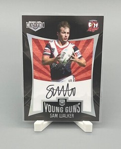 2022 NRL Elite - Young Guns Signature 82/100 - Sam Walker - Roosters
