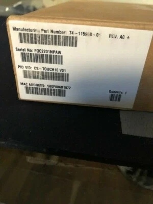 Unidade de controle Cisco CS-TOUCH10 V01 tela sensível ao toque pn# 74-115968-01 - Imagem 1 de 4