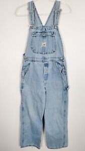 Vintage Lee Dungarees Overall Carpenter Bib Men's Sz Small Riveted Button Fly 