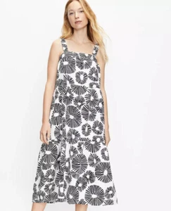 Neu mit Etikett Loft Petite Firework Midikleid Stufen quadratischer Ausschnitt - S/W - Größe Small P - Bild 1 von 3