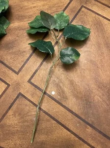 15 Artificial Rose Leaf Stems Bridal Wedding Bouquet Home Party Decoration Silk - Picture 1 of 4