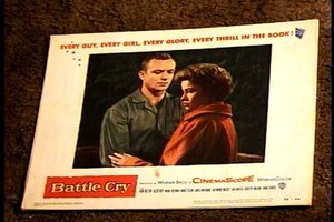 BATTLE CRY 1955 LOBBY CARD #2 ALDO RAY