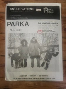 PARKA SEWING PATTERN - Unique Patterns (MacPhee Workshop) Child's Raglan Sz 6-12 - Foto 1 di 3