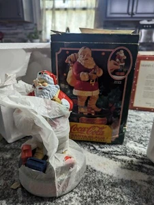 1993 Ertl Coca Cola Santa Claus Die-Cast Metal Mechanical Coin Bank Train NOS - Picture 1 of 10