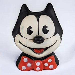 1983 Felix The Cat Plastic Coin Piggy Bank Missing Stopper (King Features) AS IS - Picture 1 of 14