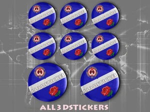 8 x 3D ROUND Stickers Resin Domed Flag Windsor - Adhesive Decal Vinyl - Picture 1 of 1