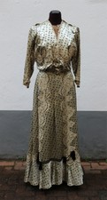 Abito antico completo raso di seta Liberty Art Nouveau antique silk satin dress
