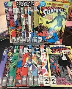 SUPERMAN #0-212 DC 1987 NEAR COMPLETE  SET - Picture 1 of 9