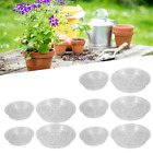 10pcs Plastic Drip Tray Transparent Saucers Mat  For Indoor Outdoor Plants Pots