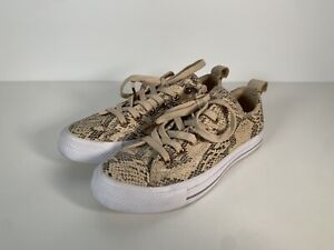 Womens Converse Chuck Taylor All Star Lift Snake Print Shoes Size UK 5 - GC
