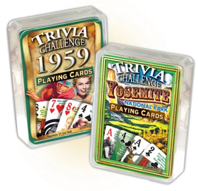Flickback 1959 Trivia Playing Cards & Yosemite Trivia Combo: Birthday Gift - Image 1 of 3