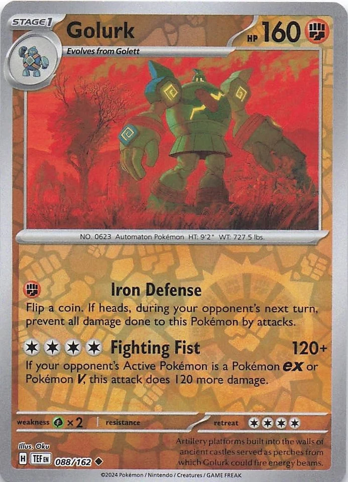 Golurk SV05: Temporal Forces 088/162- NM - Reverse Holo - Image 1 of 2
