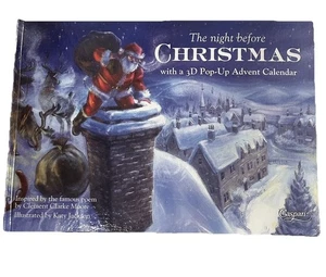 Caspari 2011 The Night Before Christmas Book 3D Pop Up Advent Calendar NEW HC - Picture 1 of 9