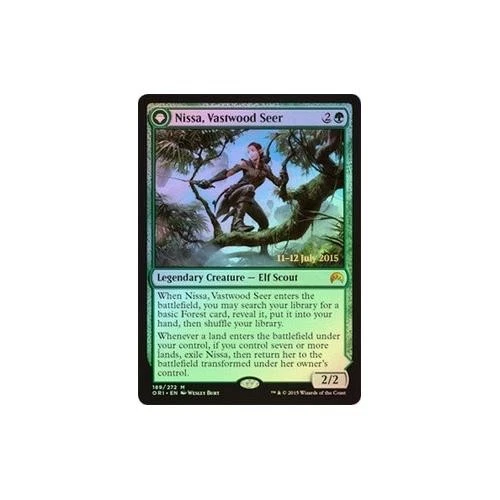 MTG FOIL Nissa, Vastwood Seer  Nissa Sage Animist Prerelease Magic Origins - Image 1 of 2