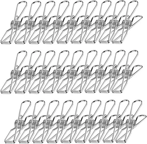 60x Clavijas para ropa de acero inoxidable | Clips de agarre fuerte | 2 tamaños | A prueba de óxido - Imagen 1 de 6