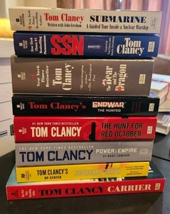 Lot Of 8 Tom Clancy Paperback Books - Picture 1 of 17