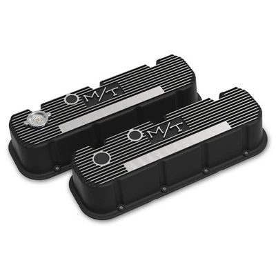 Holley 241-152 Tall M/T Valve Covers For BB Fits Chevy Engines, Black - Изображение 1 из 4