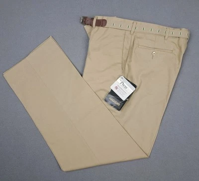 Pantalones Haggar De Colección Para Hombre 33W X 30L Cinturón Caqui Algodón Poliéster Stock Muerto Nuevo de Lote Antiguo Foto 1 de 4