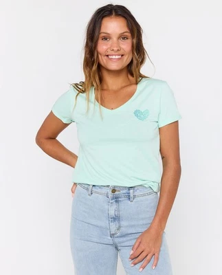 Rip Curl Heart V Neck T-Shirt - M - Neu - Bild 1 von 4