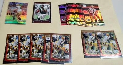 Brett Favre 2000 Bowman Chrome Best LOT 17 #32 #86 #22 2009 Bowman #7 Packers HO - Image 1 of 2