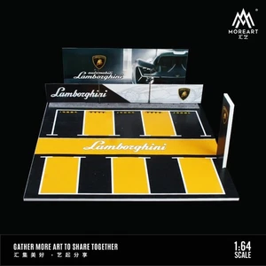 MoreArt 1/64 Diorama LED Lighting Lamborghini Open-Air Parking Lot Scene Model - Picture 1 of 1