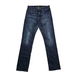 7 For All Mankind Jeans Womens 31x33 Luxe Sport Slimmy Comfort Stretch Dark Wash - Picture 1 of 12