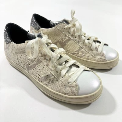 P448 John Python Brillo Tenis Zapatos Talla 37 EE. UU. Mujer 7 Foto 1 de 4