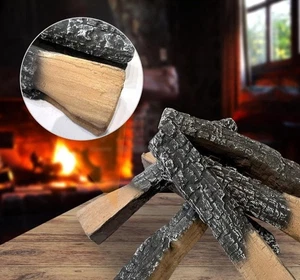 Juego de 6 troncos de madera de cerámica. Nuevo. Propano, gas, eléctrico, etc... - Imagen 1 de 7