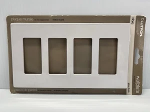 Placa de pared Lutron Claro 4 velocidades - acabado brillante (blanco) sin tornillos visibles - Imagen 1 de 4