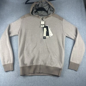 Scott James Sweatshirt Mens L Hoodie Beige Blanket Lined Full Zip NWT $88 Sand - Picture 1 of 8