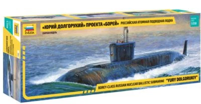1:350 Zvezda Nuclear Submarine "Yuri Dolgorukij" Kit ZS9061 Modellino - Immagine 1 di 2